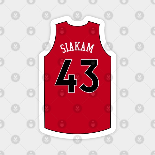 Pascal Siakam Toronto Jersey Qiangy Magnet by qiangdade