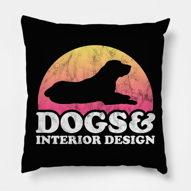 Dogs and Interior Design Gift Pillow by JKFDesigns