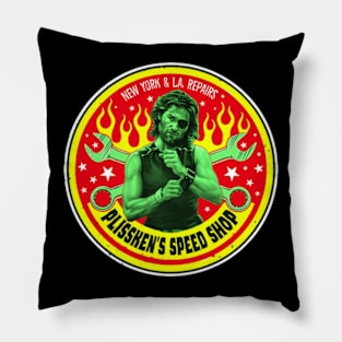 Plissken's Speed Shop (Colour) Pillow