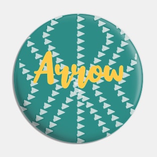 Geometric Arrows Pattern Terracotta Pin