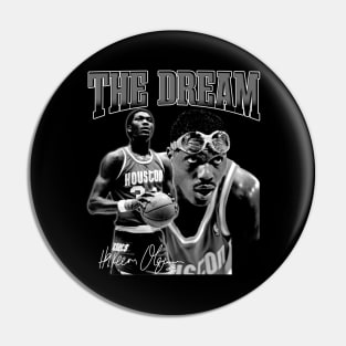 Hakeem Olajuwon The Dream Basketball Legend Signature Vintage Retro 80s 90s Bootleg Rap Style Pin