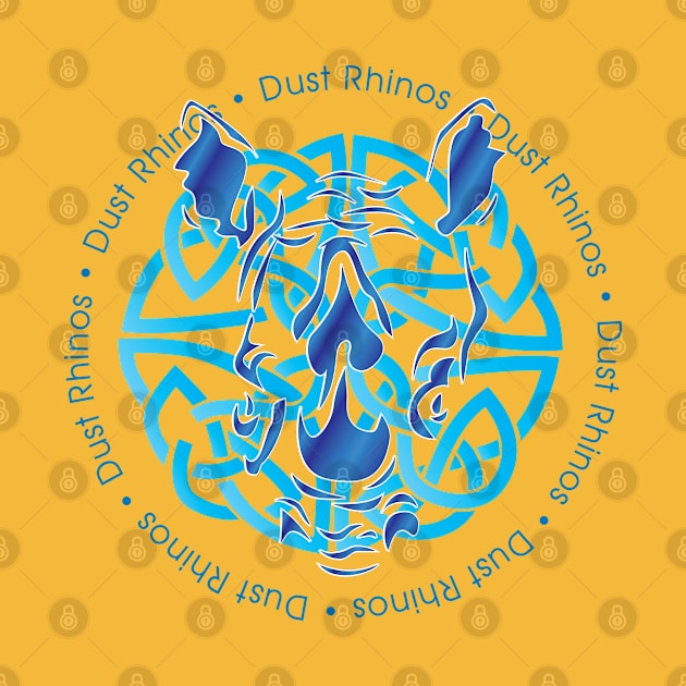 Dust Rhino Blue Knotwork by Dust Rhinos Swag Store