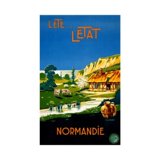 Vintage Travel Poster France Normandie T-Shirt