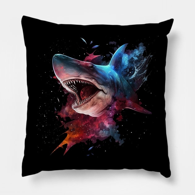 shark Pillow by a cat cooking