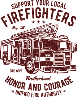 Support Your Local Firefighters Honor And Courage Brotherhood Fire Department Fire Truck Magnet