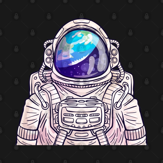 Astronaut Earth Reflex by Mako Design 