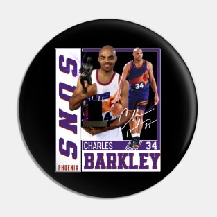 Charles Barkley The Chuck Basketball Legend Signature Vintage Graphic Retro Bootleg Style Pin
