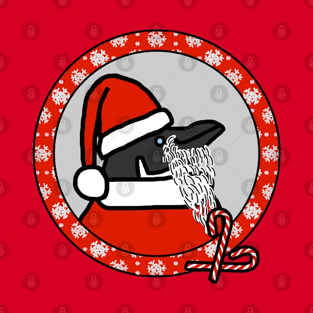 Christmas Portrait of Santa Penguin by ellenhenryart