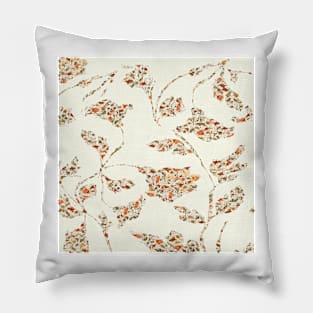 floral pattern on cream no 2 Pillow