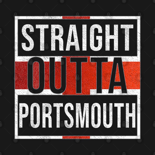 Straight Outta Portsmouth - Gift for England From Portsmouth by Country Flags