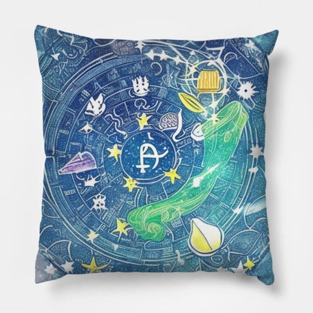 Horoscopy Pillow by WalkThisWay