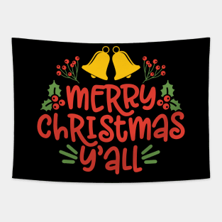 Merry Christmas Y'all Christmas Gift For Men Women Kids Tapestry