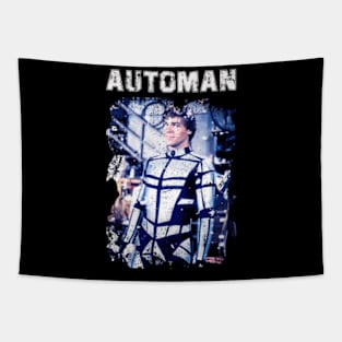 Reviving the '80s Automan T-Shirt - Relive the Excitement of the Groundbreaking Sci-Fi Series Tapestry