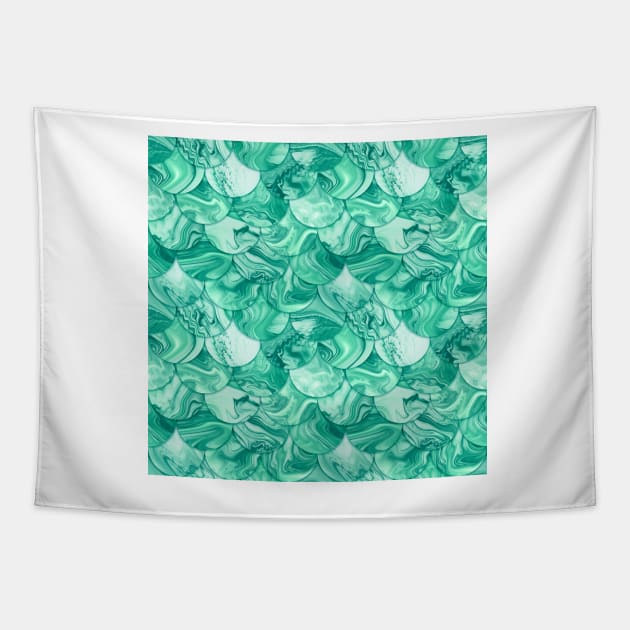 Emerald scales Tapestry by krinichnaya