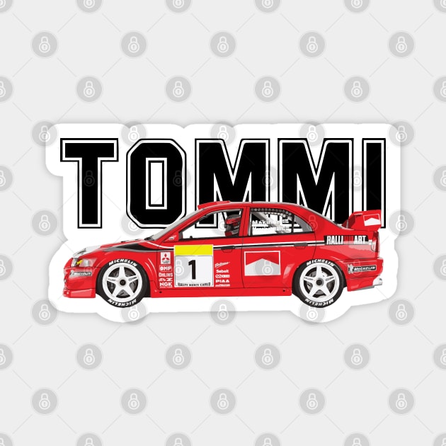 wrc EVO 6 champion Tommi Mäkinen Car evolution TME VI GROUP A Magnet by cowtown_cowboy