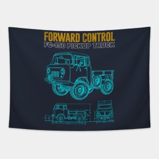 Jeep Forward Control FC-150 Blueprint T-Shirt Tapestry