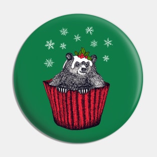 Christmas BearCake Pin