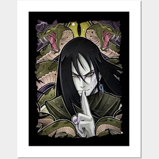 Anime Naruto Third Hokage Vs Orochimaru Poster Canvas Poster Wall Art Decor  Print Picture Paintings for Living Room Bedroom Decoration  Frame:12×18inch(30×45cm) : : Home