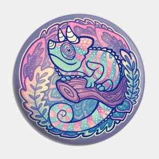 Colorful Chameleon Pin