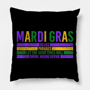 Mardi Gras Vibes Celebrate Carnival Party Parade Lover Pillow