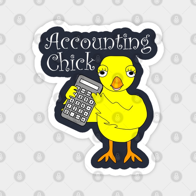 Accounting Chick White Text Magnet by Barthol Graphics