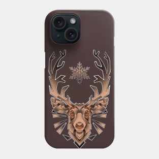 geometric deer with antlers Phone Case