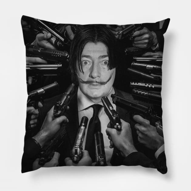 John Wick X Salvador Dali Pillow by amircheniti