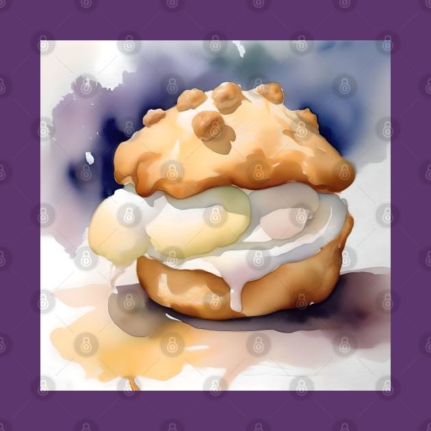 National Cream Puff Day- January 2 - Watercolor by Oldetimemercan