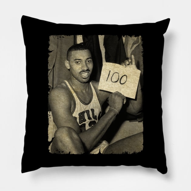 Wilt Chamberlain, 100 Pillow by Wendyshopart