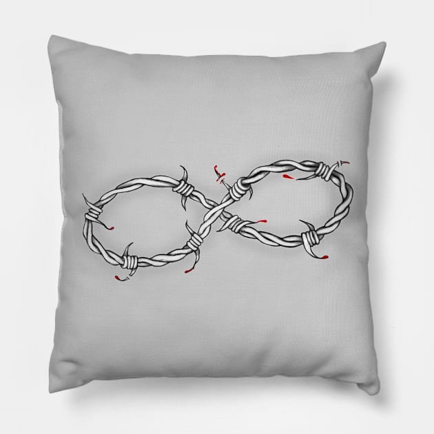 Infinite Pain Curve Pillow by SandraGale Art