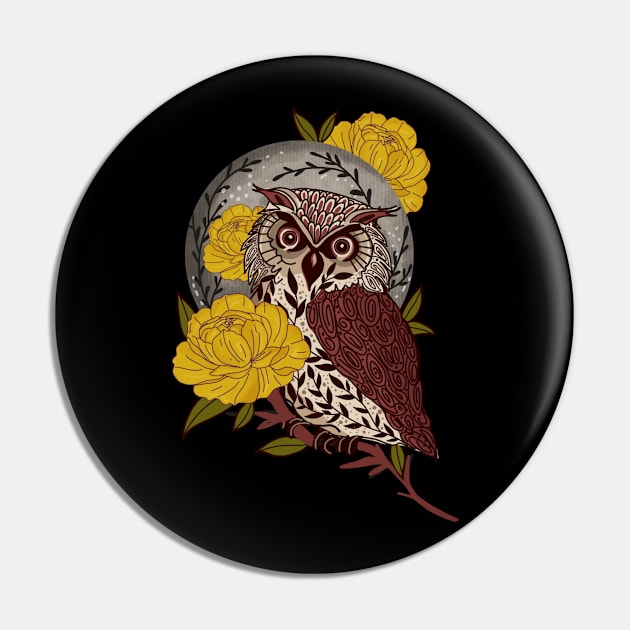Celestial Nocturnal owl Pin by Mitalim