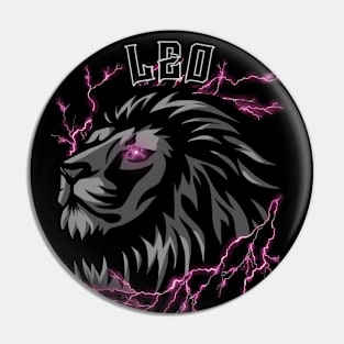 Lightning Leo (pink) Pin