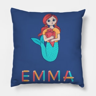 School Enrollment Mermaid Emma Pillow