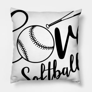 Love Softball Pillow