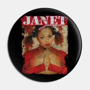 TEXTURE ART- JANET JACKSON RETRO Pin