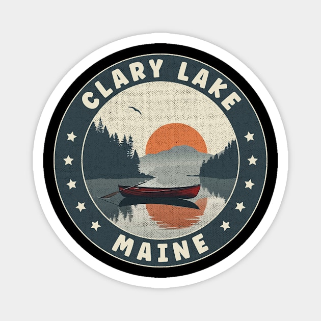 Clary Lake Maine Sunset Magnet by turtlestart