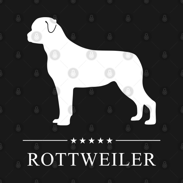 Rottweiler Dog White Silhouette by millersye