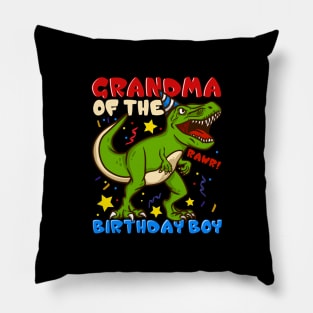 Grandma Of The Birthday Boy - Prehistoric Granny Pillow