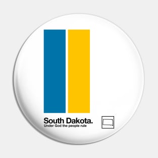 South Dakota Flag // Original Aesthetic Colors Artwork Design Pin