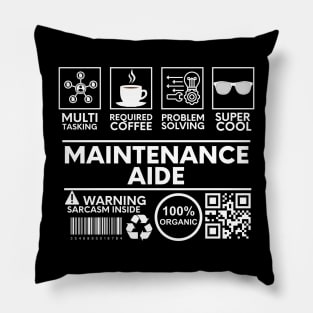 Maintenance Aide black Pillow