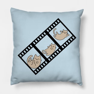 Cat slide three frames photography Pillow