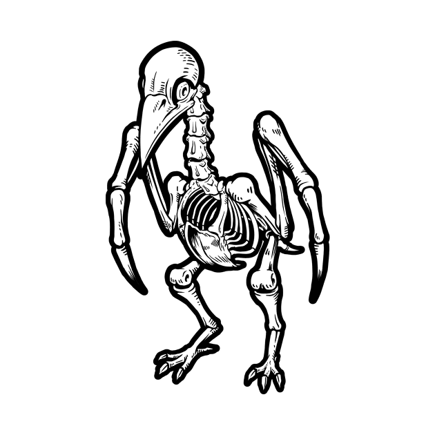 A lone skeleton bird by Lyose