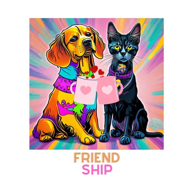 Cat&dog Friends by Funnysart