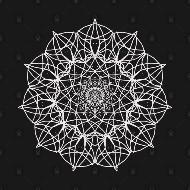 Awesome White Mandala Pattern Design by TANSHAMAYA