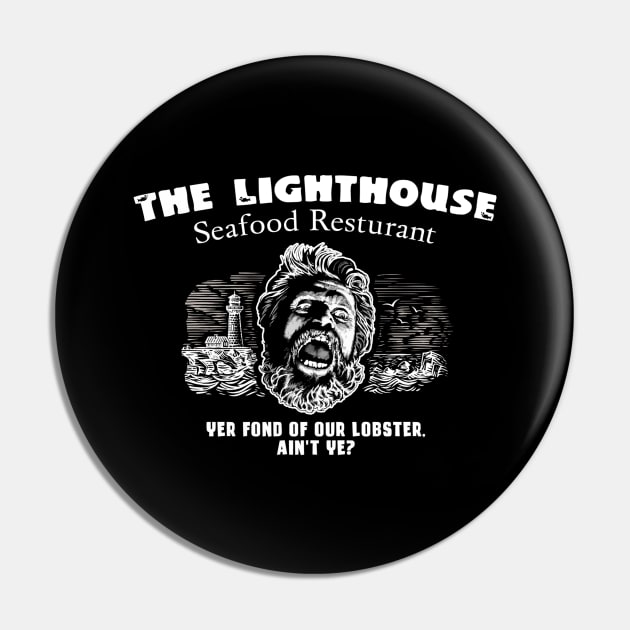 Lighthouse Resturant  (Black Print) Pin by Miskatonic Designs