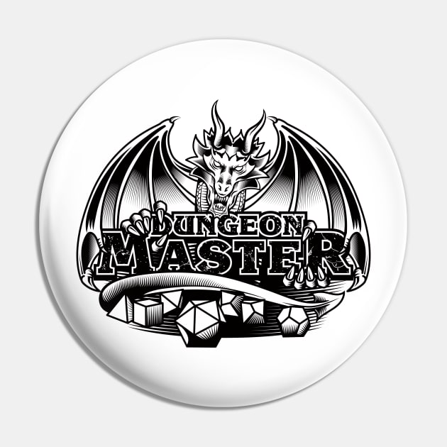 Dungeon Master Dragon Pin by Natural 20 Shirts