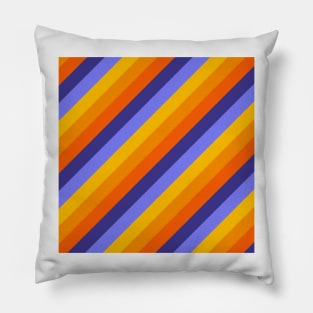 Striped - Porange Sunset Pillow