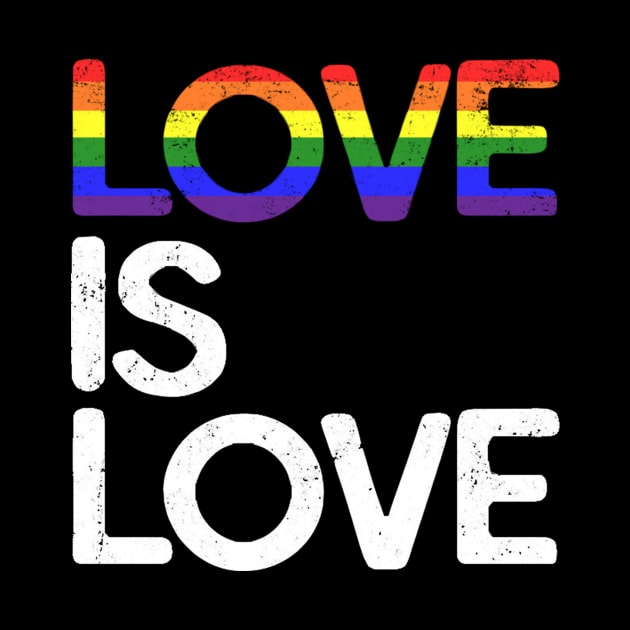 LGBT Gay Pride T-shirt Love is Love by zaymen.bouragba