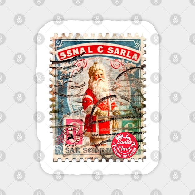 Santa Claus postal stamp#2 Magnet by katalinaziz