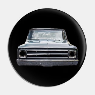 Chevy C-10 Pickup, black shirt T-Shirt Pin